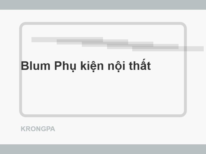 Bản lề CLIP top BLUMOTION 71B9550 trùm hết