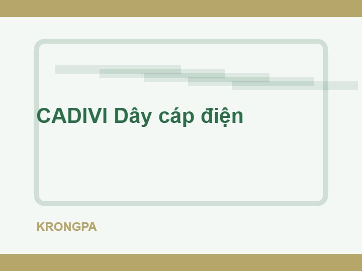 Cáp CVV 1 lõi 1,5 mm²